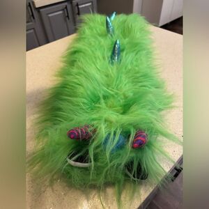 Green Furry Monster Plush Dog Costume